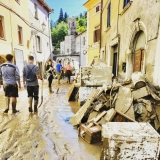 Emergenza alluvione Marche, missione a Cantiano 